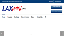 Tablet Screenshot of laxprint.com
